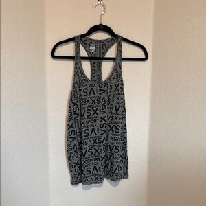 Victoria's Secret Graphic Gray Sleeveless Tank Top